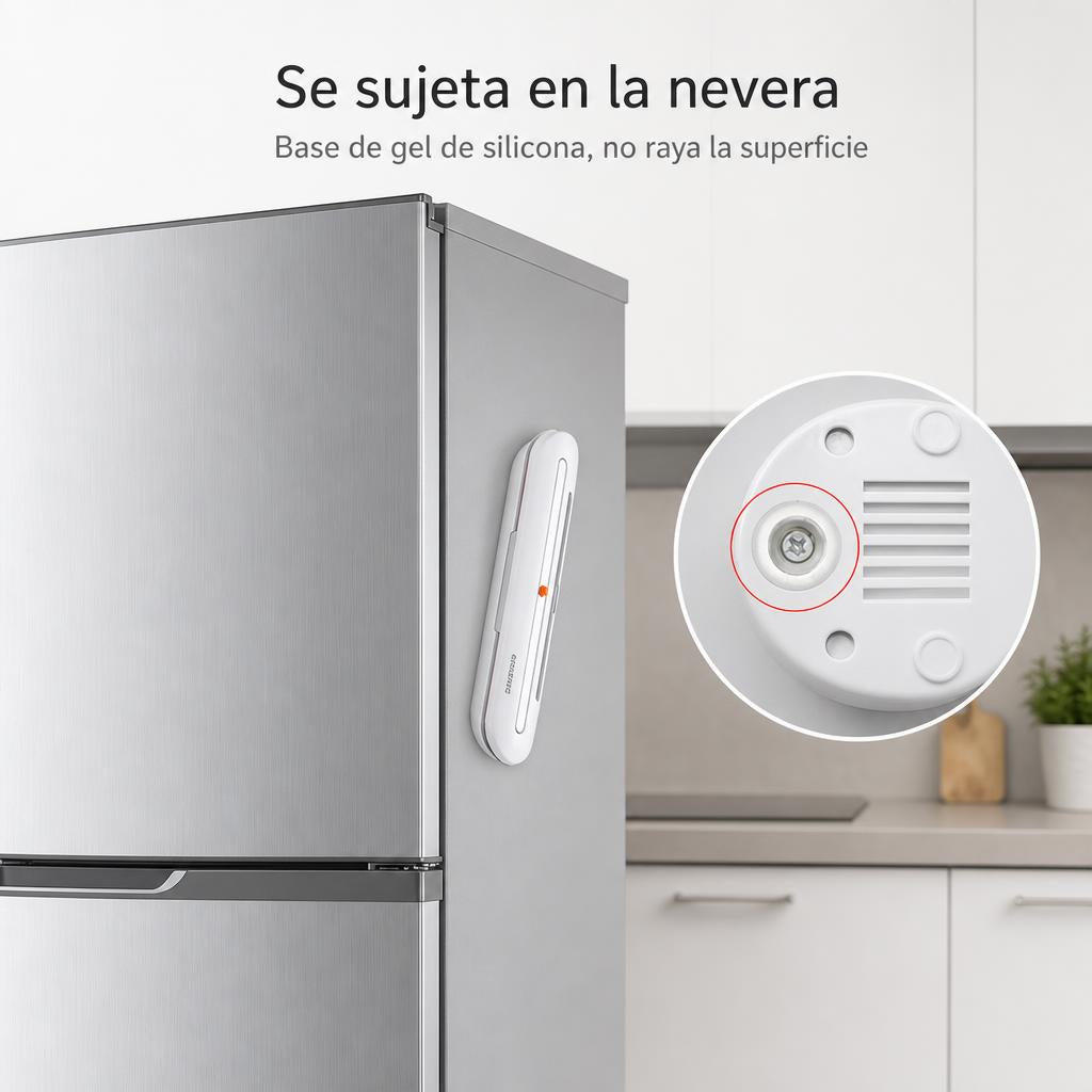 Se sujeta en la nevera con base de gel