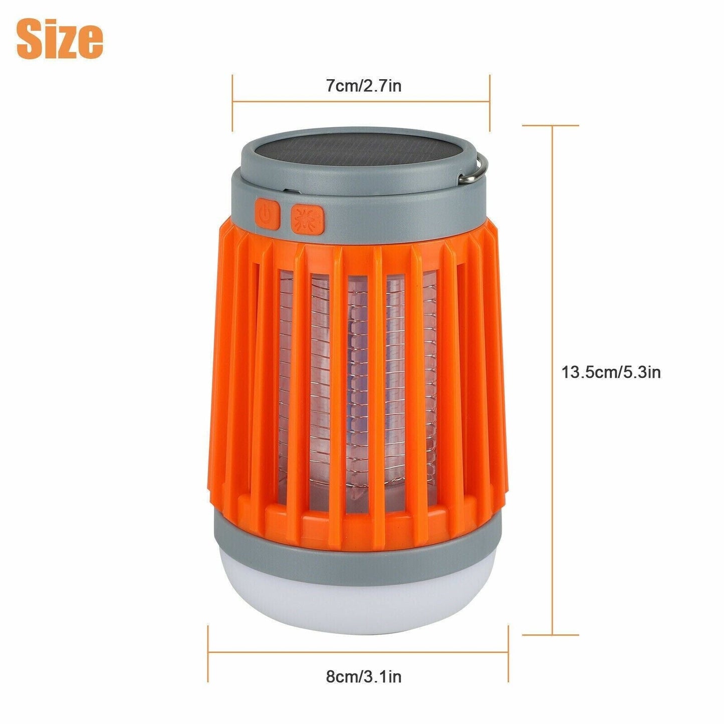 Lámpara Solar Mata Mosquitos 3 en 1 – Camping, USB y Resistente al Agua