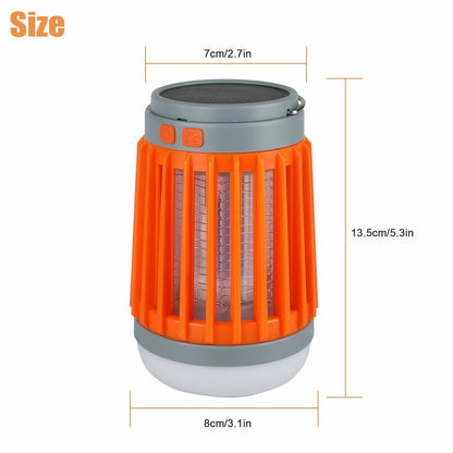 Lámpara Solar Mata Mosquitos 3 en 1 – Camping, USB y Resistente al Agua