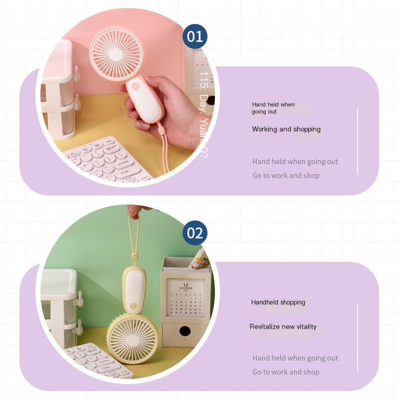 Mini Ventilador de Mano Recargable USB Portátil